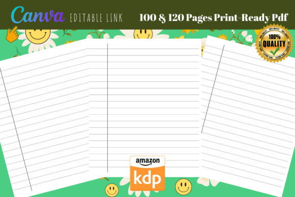 Smiley Face Composition Notebook Design: A Trendy KDP Interior