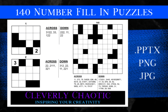 The Ultimate Tool for Puzzle Creators: 140 Number Fill in Puzzles for KDP