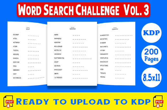 Word Search Challenge Vol. 3: A Fun Puzzle Book